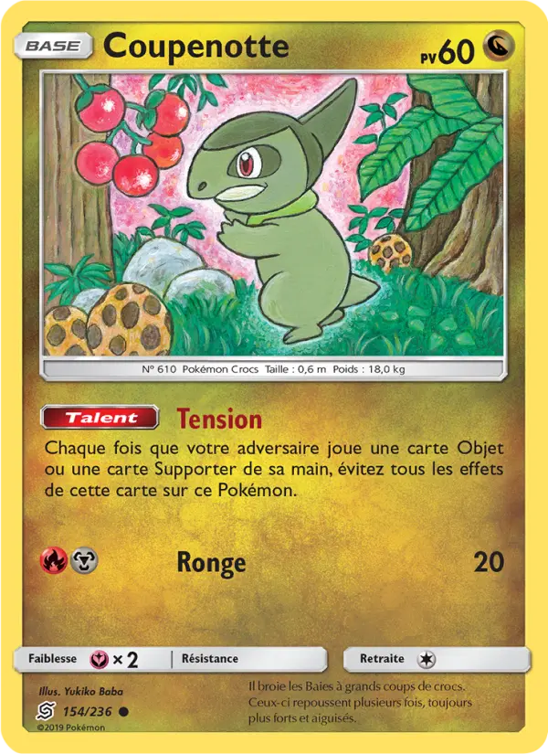 Carte Pokémon Coupenotte 154