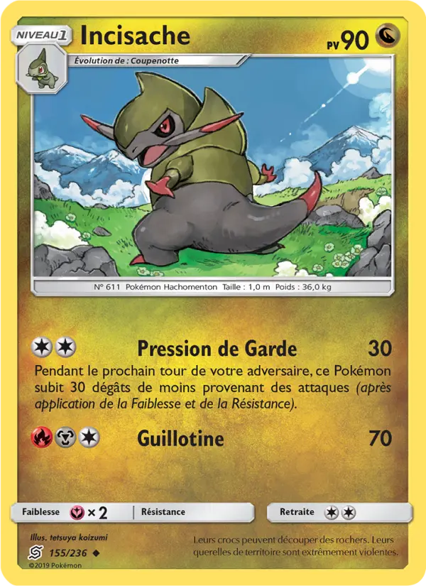 Carte Pokémon Incisache 155
