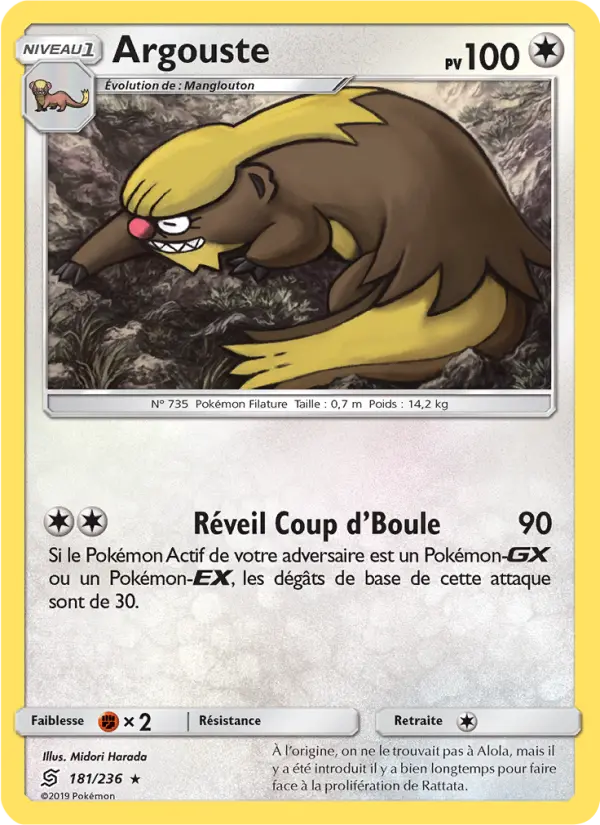 Carte Pokémon Argouste 181