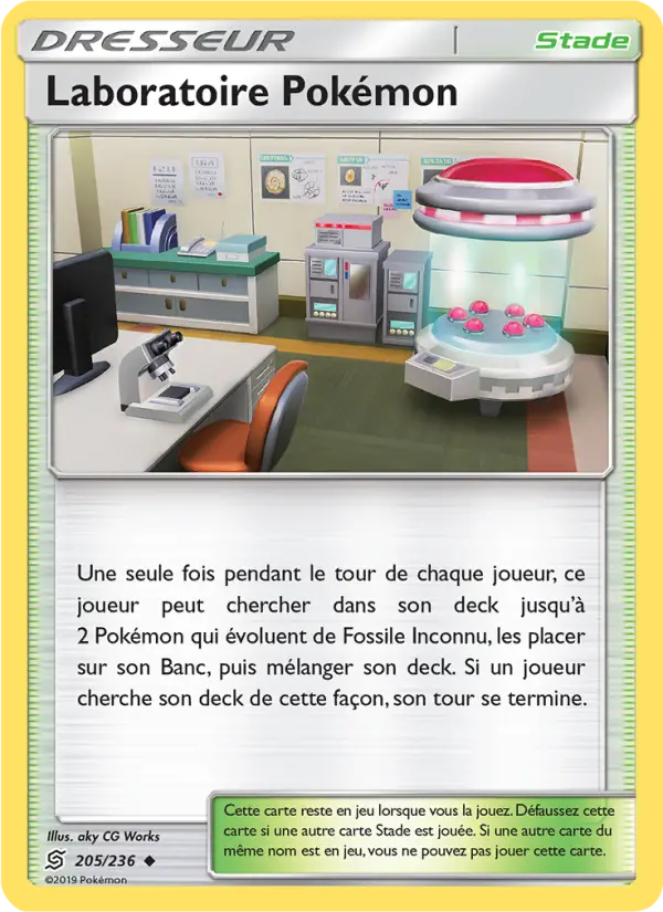 Carte Pokémon Laboratoire Pokémon 205