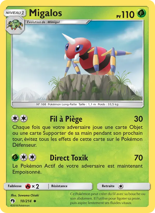 Carte Pokémon Migalos 10