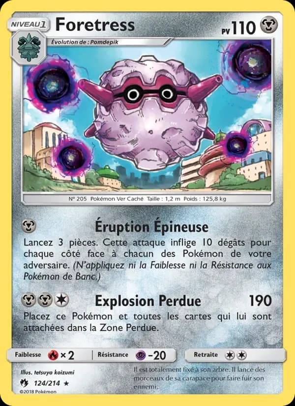 Carte Pokémon Foretress 124