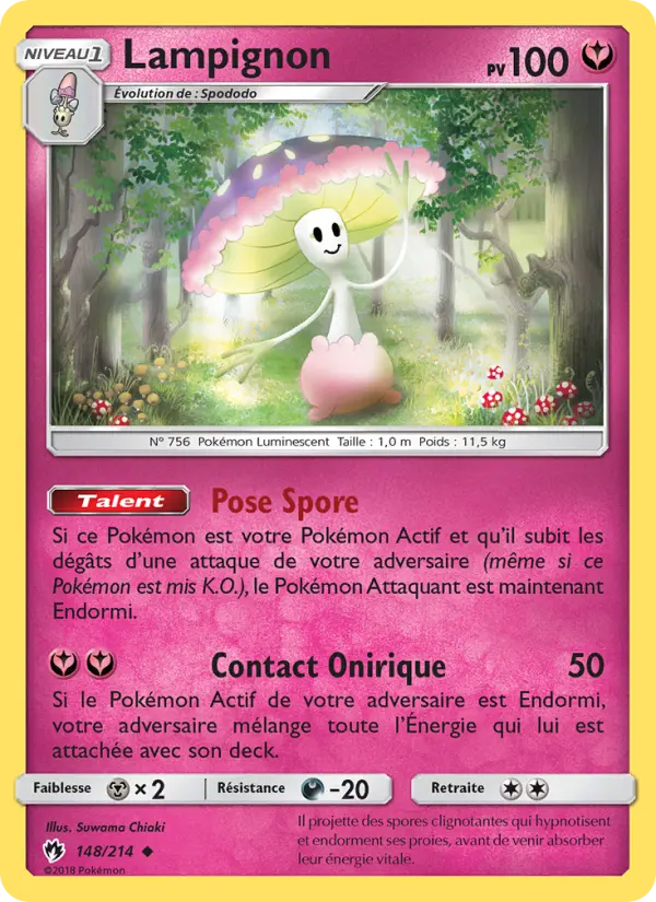Carte Pokémon Lampignon 148