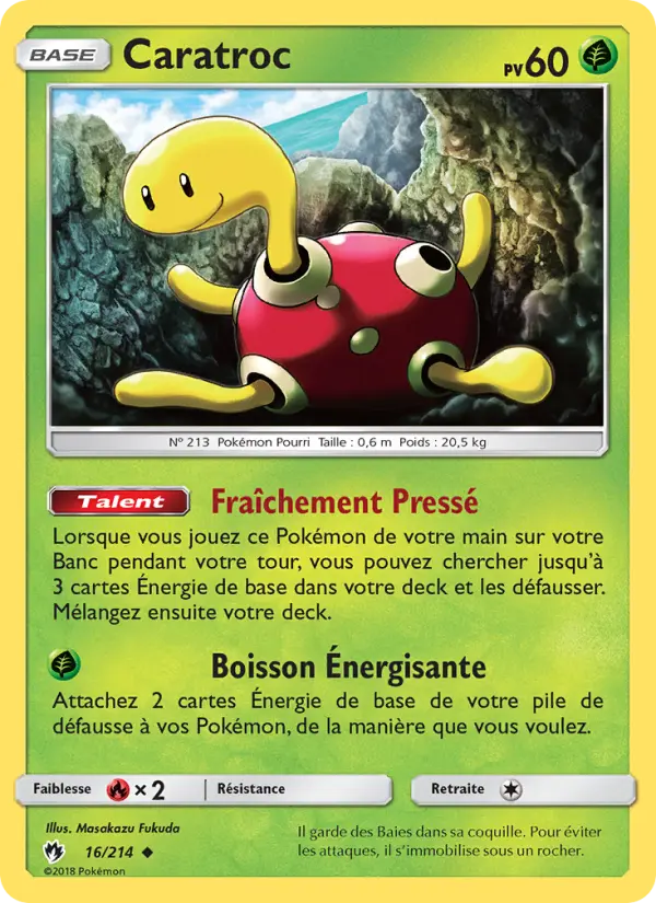 Carte Pokémon Caratroc 16