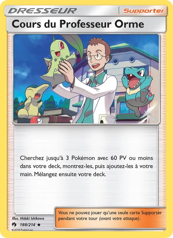 Carte Pokémon Cours du Professeur Orme 188