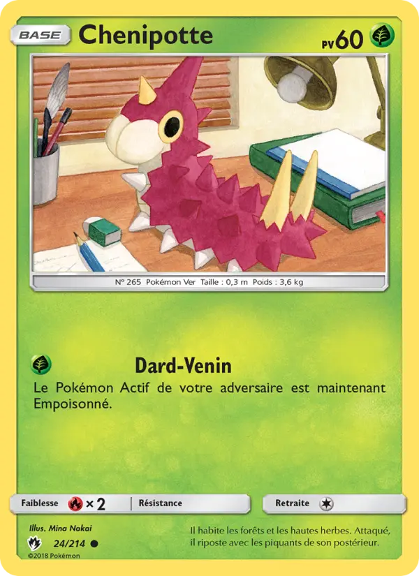 Carte Pokémon Chenipotte 24