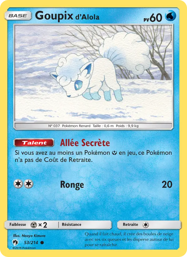 Carte Pokémon Goupix d’Alola 53