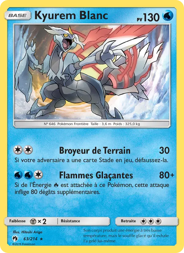Carte Pokémon Kyurem Blanc 63