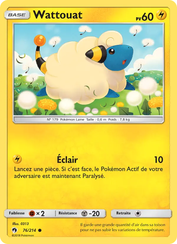 Carte Pokémon Wattouat 76