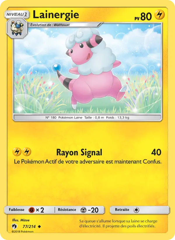Carte Pokémon Lainergie 77