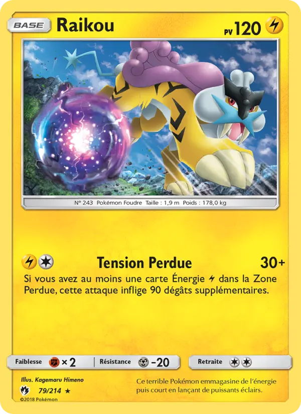 Carte Pokémon Raikou 79