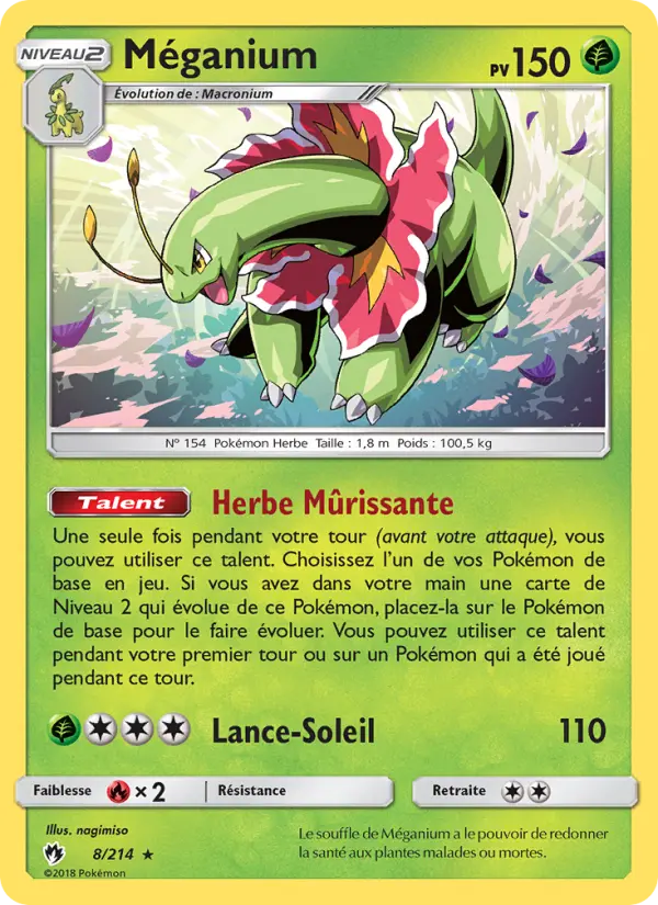 Carte Pokémon Méganium 8