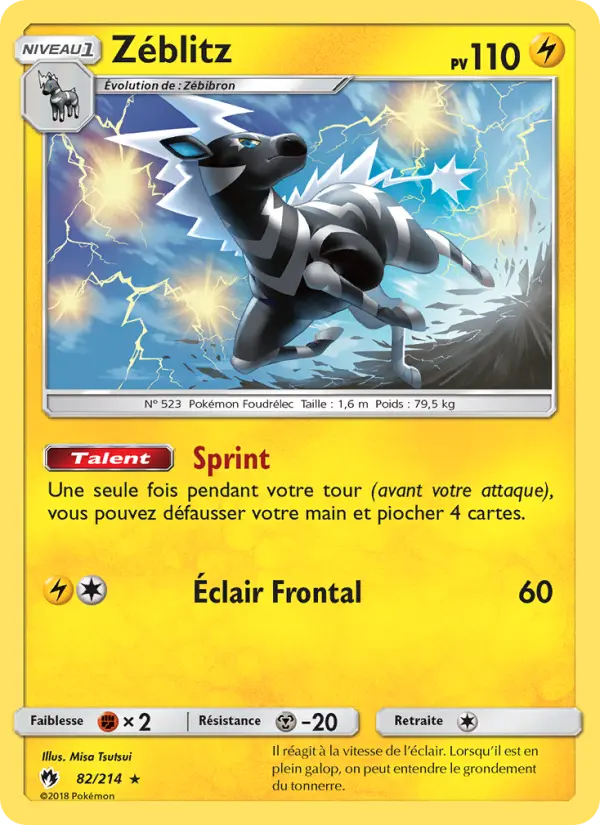 Carte Pokémon Zéblitz 82