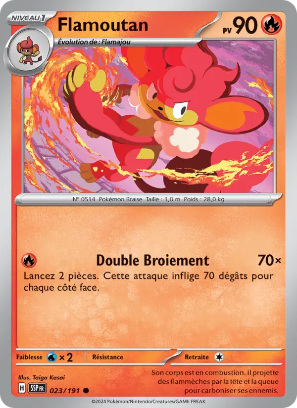 Carte Pokémon Flamoutan 023