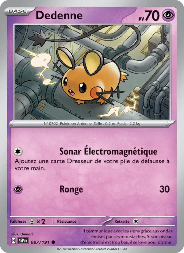 Carte Pokémon Dedenne 087