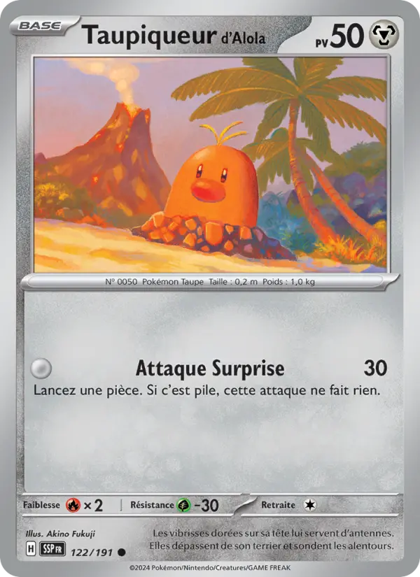 Carte Pokémon Taupiqueur d'Alola 122