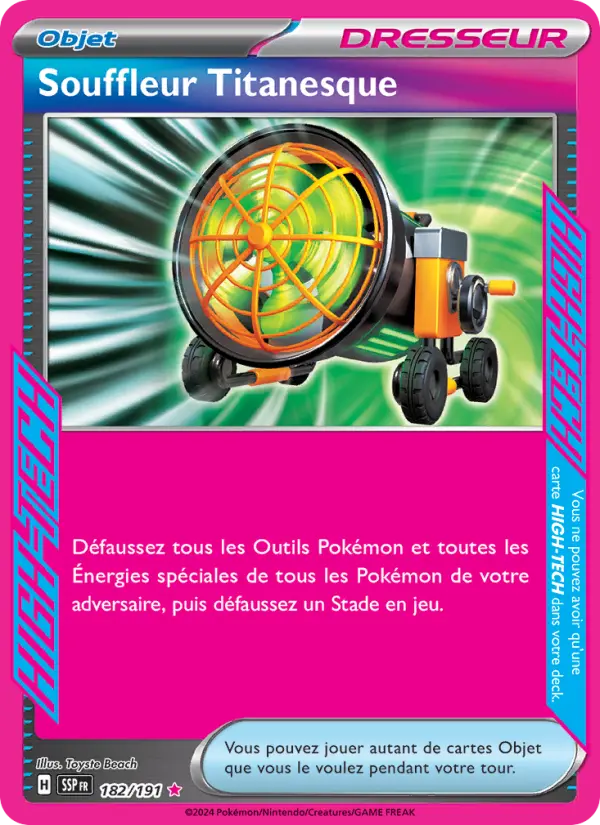 Carte Pokémon Souffleur Titanesque 182