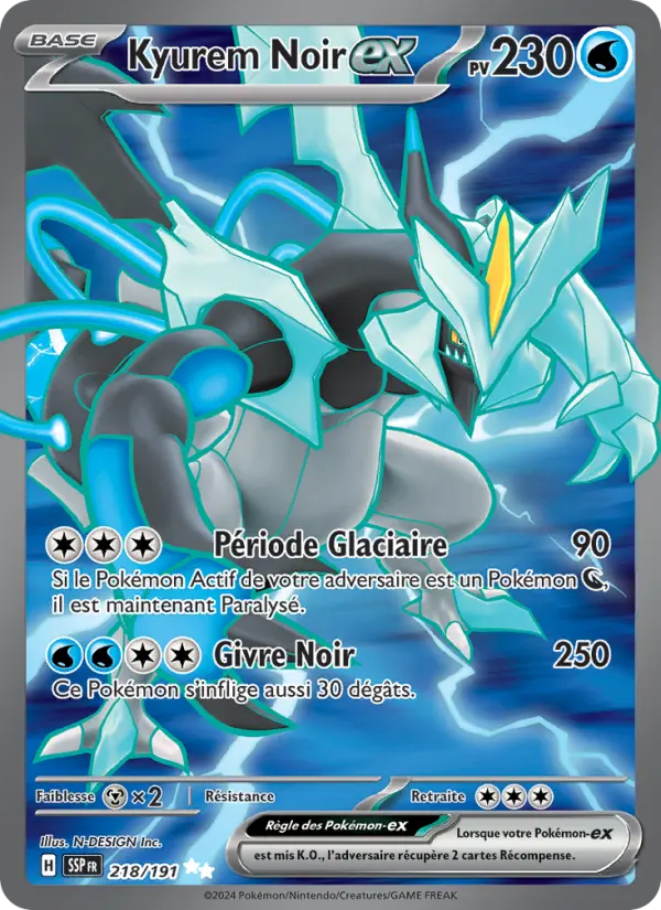 Carte Pokémon Kyurem Noir-ex 218