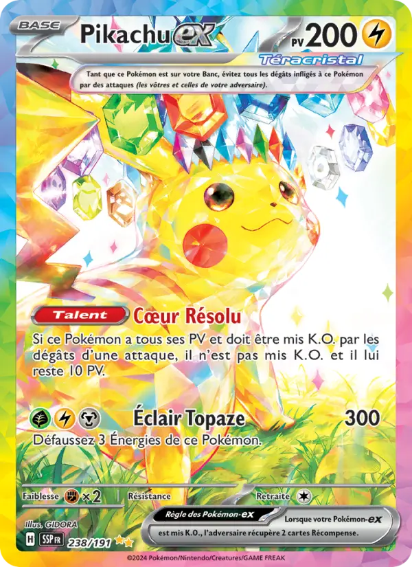 Carte Pokémon Pikachu-ex 238