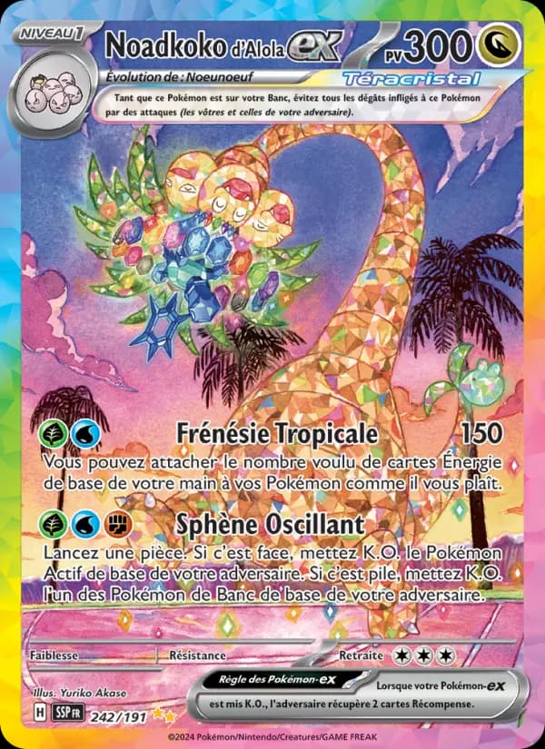 Carte Pokémon Noadkoko d'Alola-ex 242