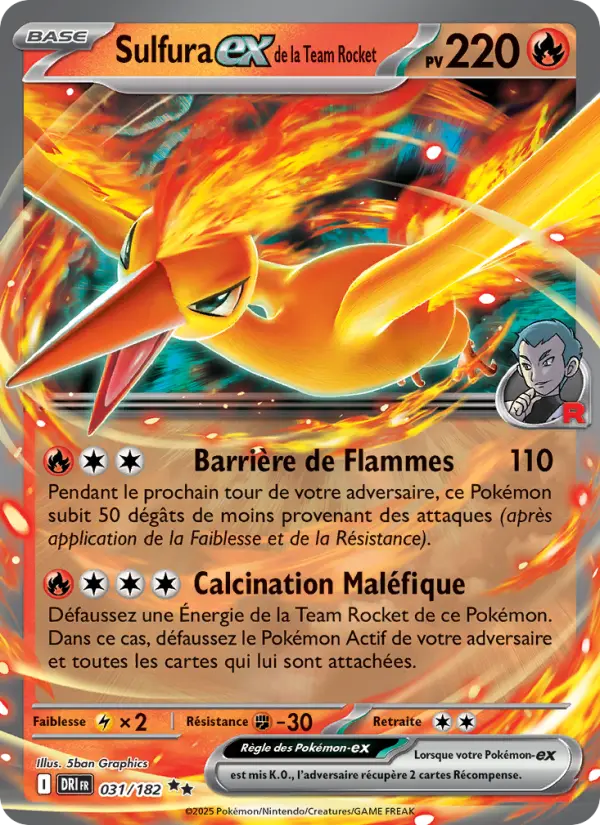 Carte Pokémon Sulfura-ex de la Team Rocket 031