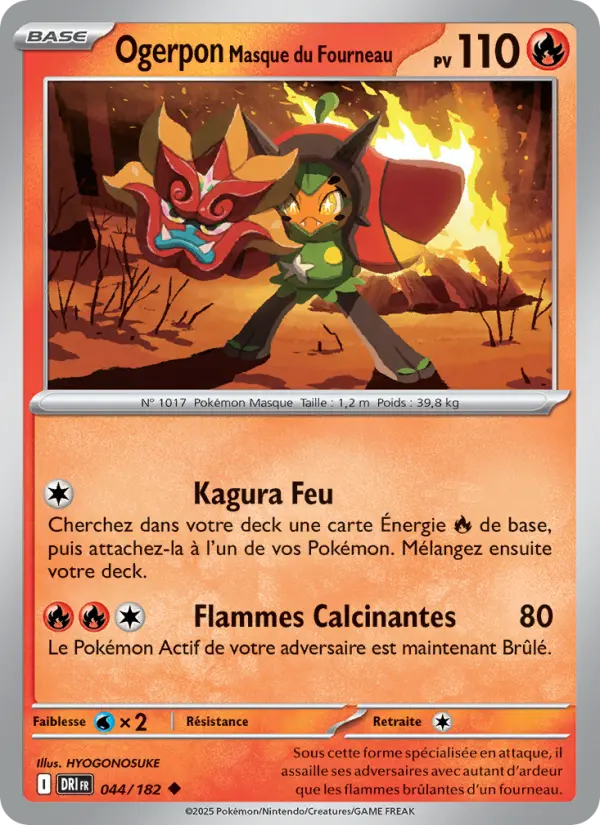 Carte Pokémon Ogerpon Masque du Fourneau 044