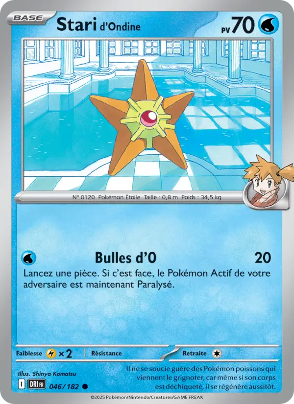Carte Pokémon Stari d'Ondine 046