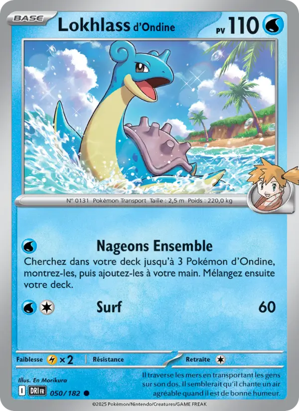 Carte Pokémon Lokhlass d'Ondine 050