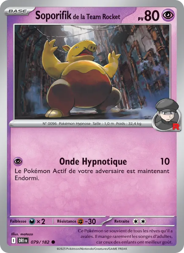 Carte Pokémon Soporifik de la Team Rocket 079