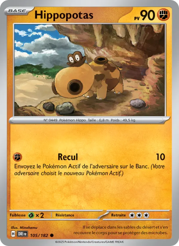 Carte Pokémon Hippopotas 105