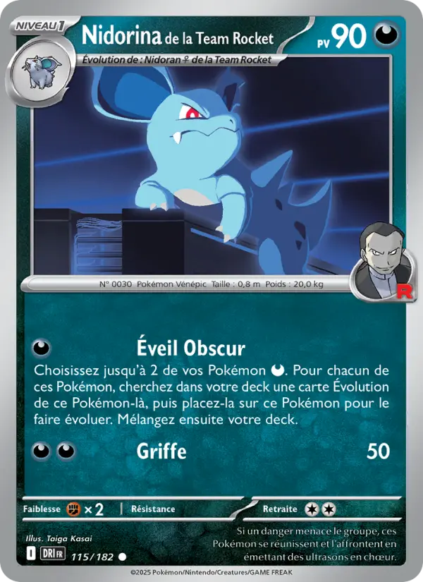 Carte Pokémon Nidorina de la Team Rocket 115
