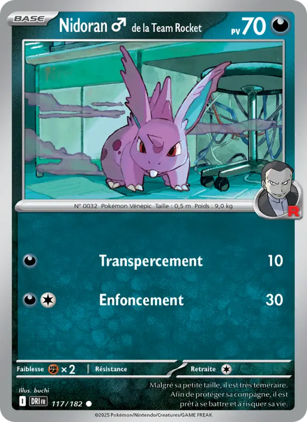 Carte Pokémon Nidoran♂ de la Team Rocket 117