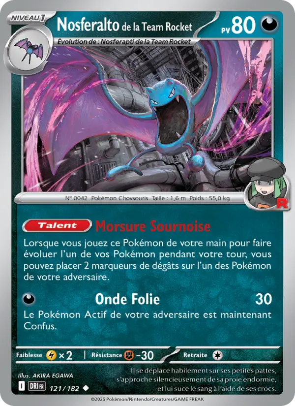 Carte Pokémon Nosferalto de la Team Rocket 121