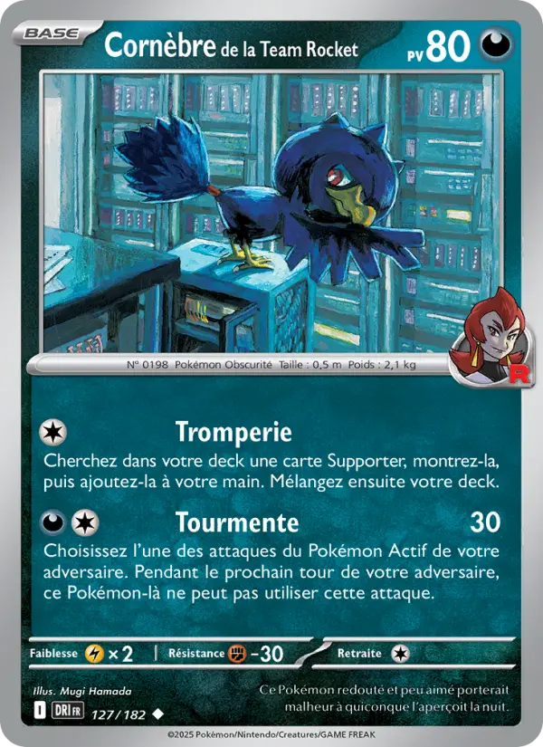 Carte Pokémon Cornèbre de la Team Rocket 127