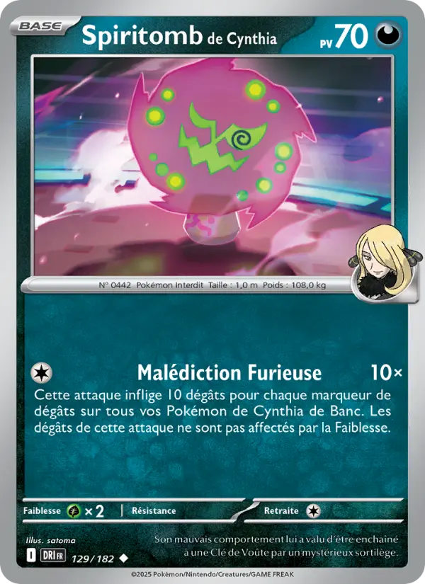 Carte Pokémon Spiritomb de Cynthia 129