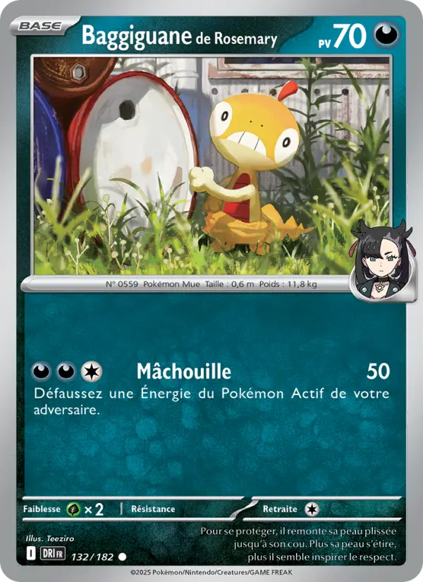 Carte Pokémon Baggiguane de Rosemary 132