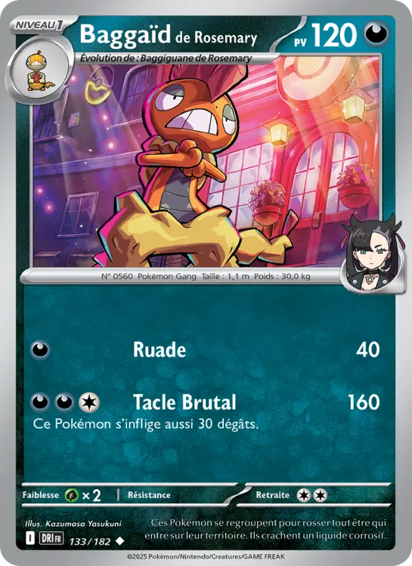 Carte Pokémon Baggaïd de Rosemary 133