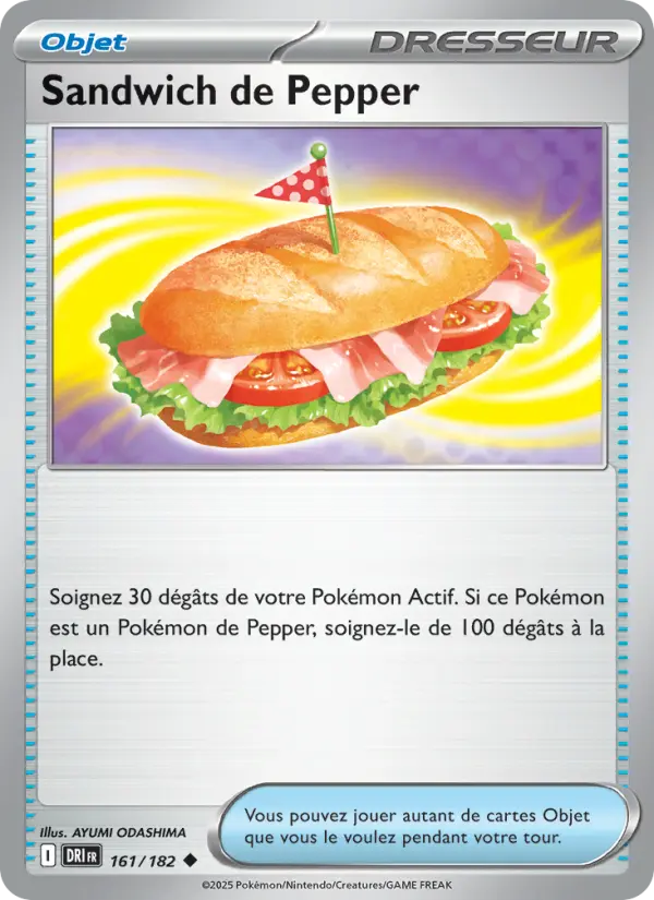 Carte Pokémon Sandwich de Pepper 161