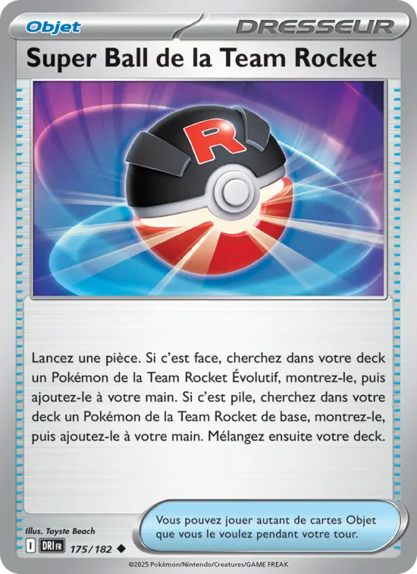 Carte Pokémon Super Ball de la Team Rocket 175