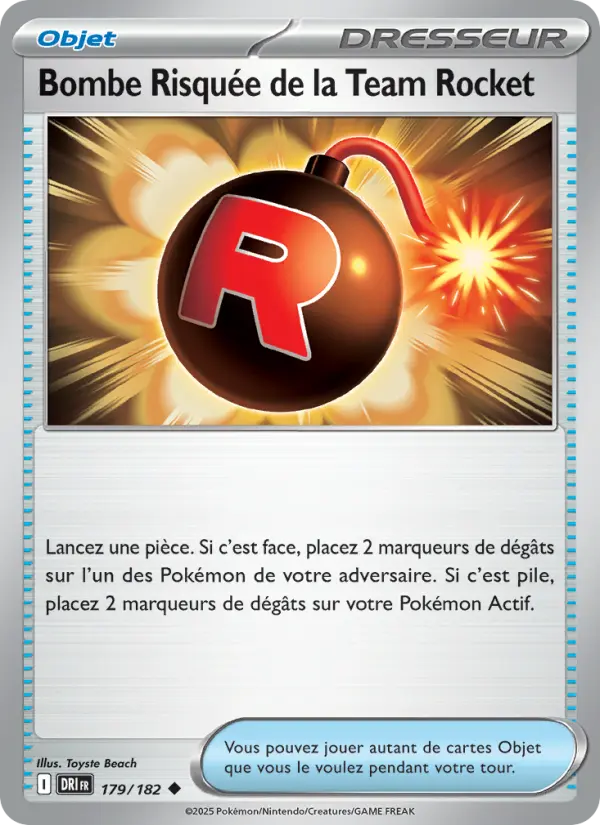 Carte Pokémon Bombe Risquée de la Team Rocket 179