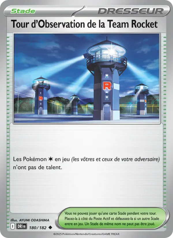 Carte Pokémon Tour d'Observation de la Team Rocket 180