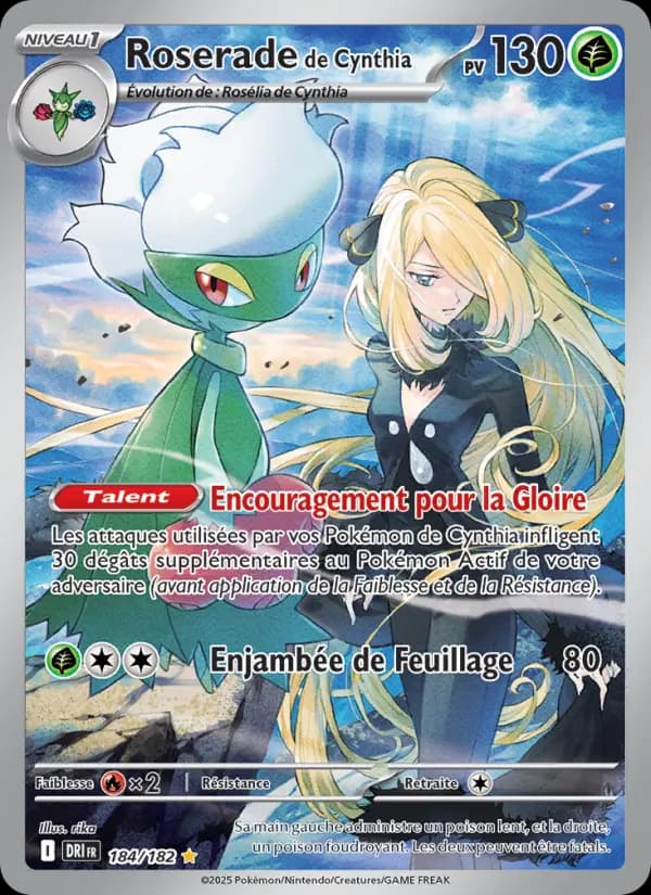 Carte Pokémon Roserade de Cynthia 184