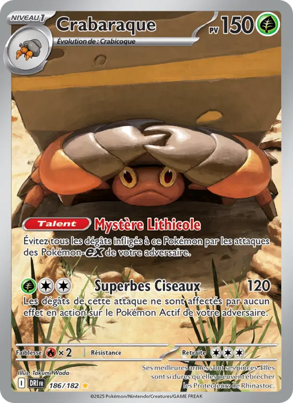 Carte Pokémon Crabaraque 186