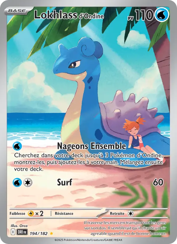Carte Pokémon Lokhlass d'Ondine 194