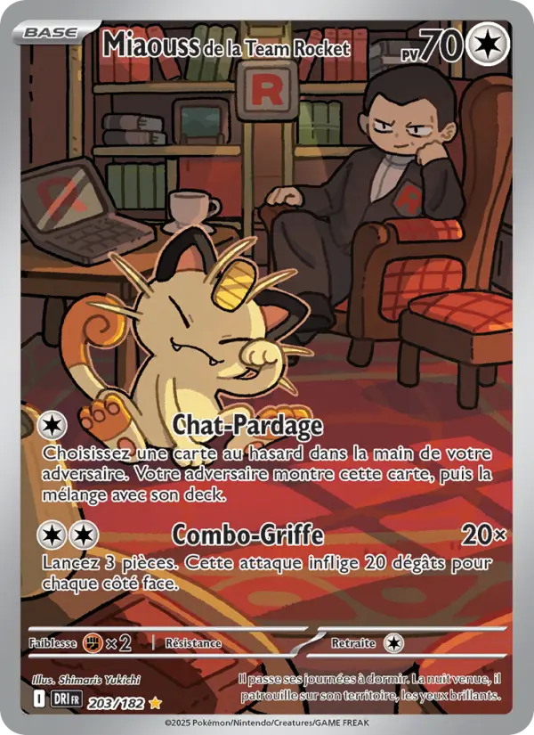 Carte Pokémon Miaouss de la Team Rocket 203
