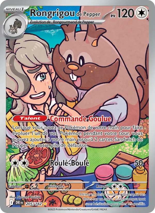 Carte Pokémon Rongrigou de Pepper 205