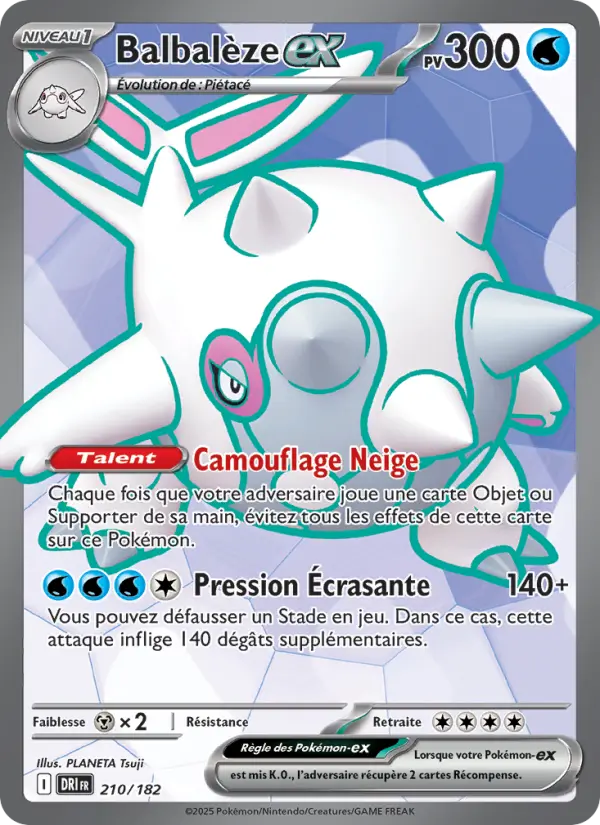Carte Pokémon Balbalèze-ex 210