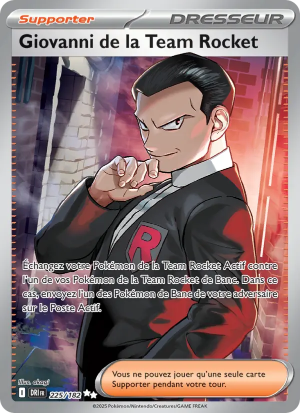 Carte Pokémon Giovanni de la Team Rocket 225