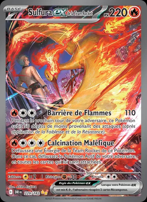 Carte Pokémon Sulfura-ex de la Team Rocket 229