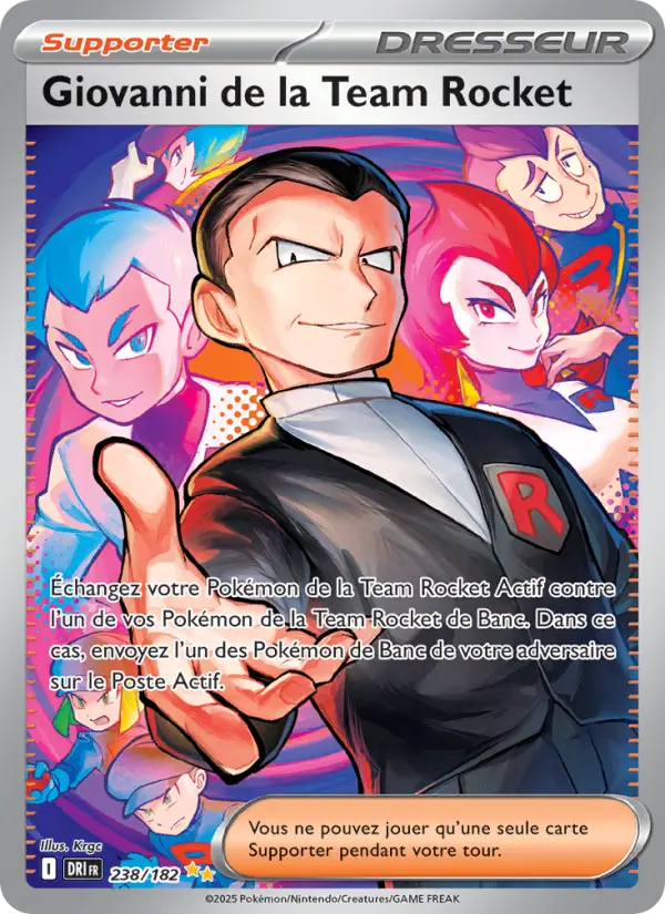 Carte Pokémon Giovanni de la Team Rocket 238